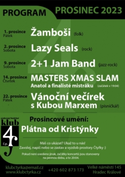 Klub č.p. 4 - program na prosinec