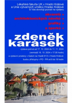 (vernisáž) Zdeněk Karásek - akvarely, architektonické návrhy, grafiky a šperky