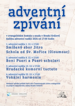 Adventní zpívání – Smíšený sbor Jitro, Schola od sv. Mořice